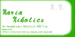 maria nikolics business card